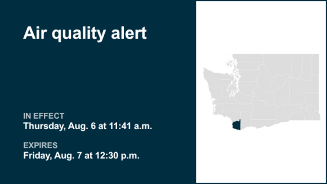 Air quality alert active for Clark County Friday 