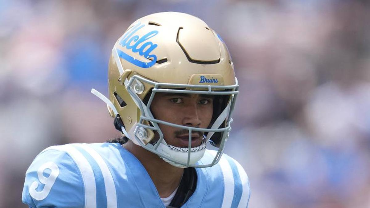  May 2, 2026; Pasadena, CA, USA; UCLA Bruins quarterback Nico Iamaleava (9) during the spring game at Rose Bowl. Mandatory Credit: Kirby Lee-Imagn Images | Kirby Lee-Imagn Images 