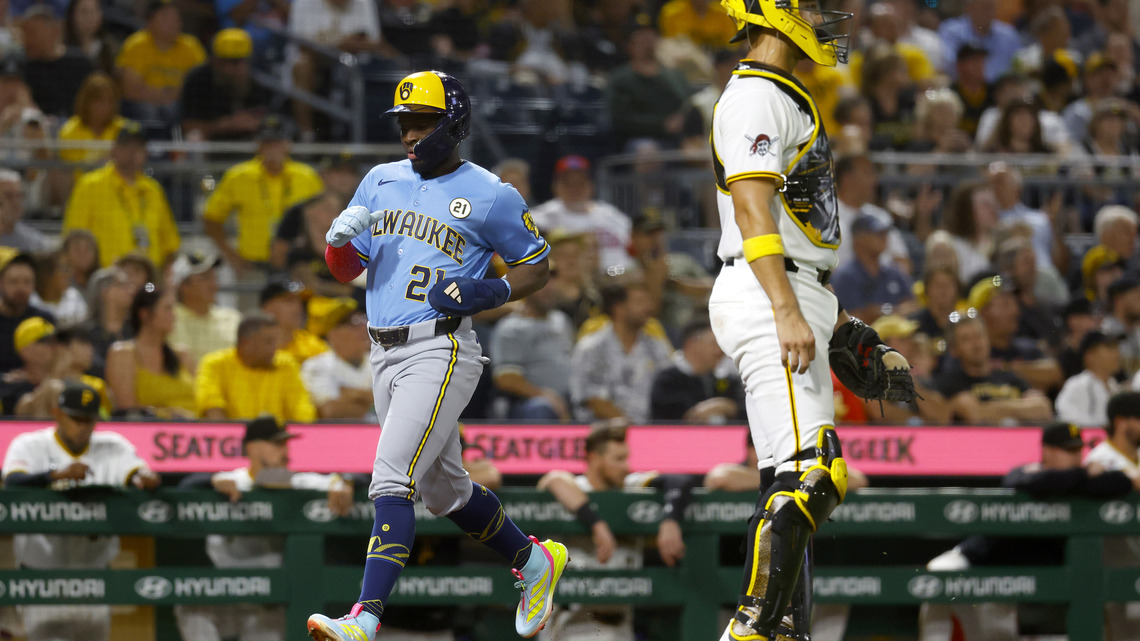 Baserunning mistake bites Pirates in a Clemente Day loss to Brewers