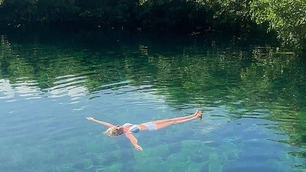  Floating in one of the cenotes at Sandos Caracol Nature Resort ended up being one of the most peaceful moments of the entire trip and a nice break from the heat of the Riviera Maya. Photo credit: Shelly Peterson 