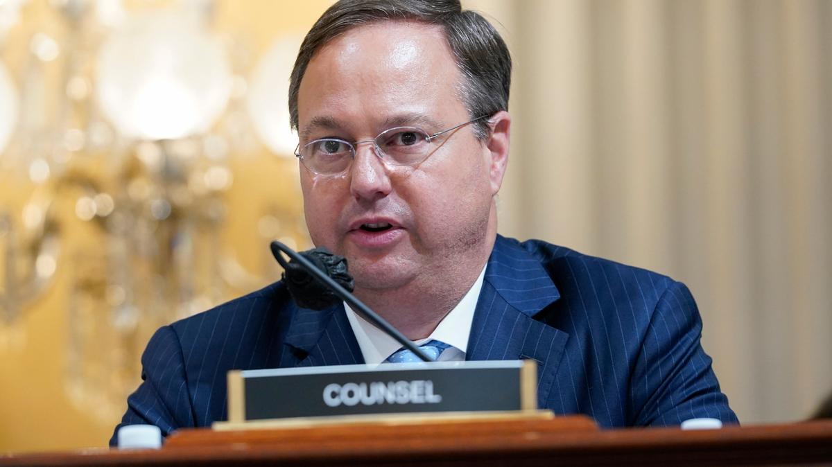 John Wood speaks for the House select committee investigating the Jan. 6, 2021, attack on the Capitol hearing at the Capitol in Washington, on June 16, 2022. Wood briefly mounted an independent campaign for U.S. Senate in Missouri before dropping out August 23, 2022. (AP Photo/Susan Walsh, File)