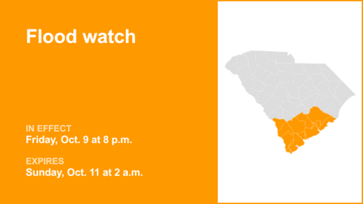 UPDATE: Flood watch for Lowcountry until 2 a.m. Sunday triggered by ...