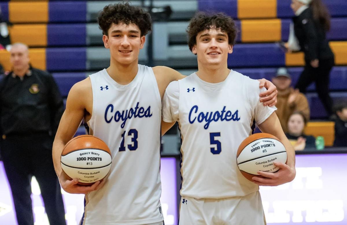 Tristan Frimodt and Quincy Scott, seen here in 2024, led the way to the Coyotes victory, along with Caden Ross. All three are seniors.