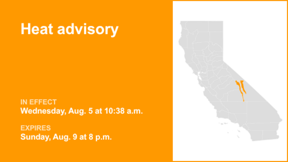 UPDATE: Heat advisory for Eastern Sierra Slopes of Inyo County and White Mountains of Inyo County 