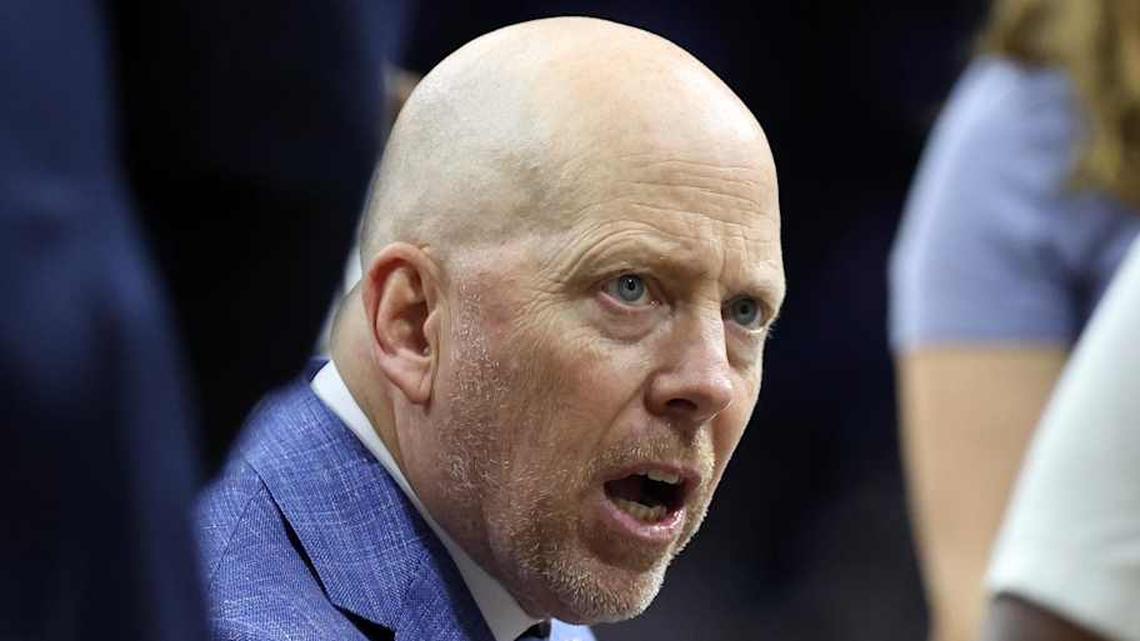 Mar 20, 2026; Philadelphia, PA, USA; UCLA Bruins head coach Mick Cronin in the second half during a first round game of the men's 2026 NCAA Tournament at Xfinity Mobile Arena. Mandatory Credit: Bill Streicher-Imagn Images | Bill Streicher-Imagn Images 