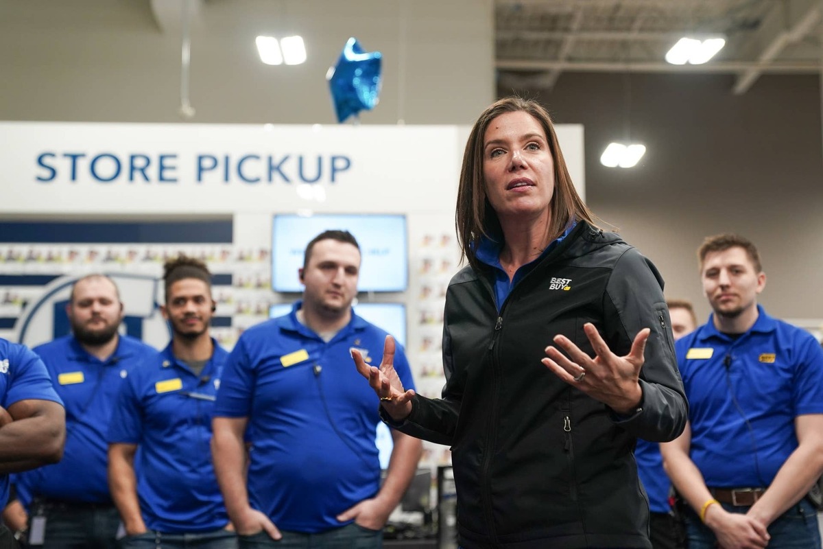  As she prepares to step down as Best Buy's CEO, Corie Barry calls out a dramatic shift in consumer spending. Getty Images