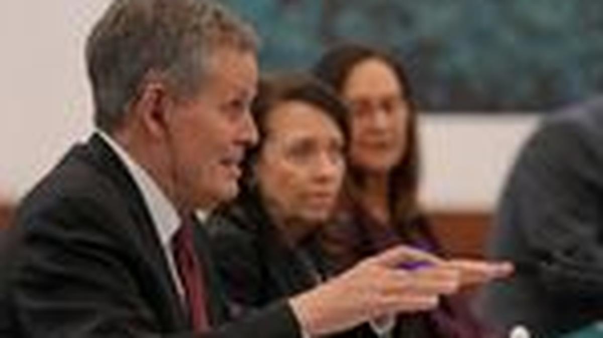 U.S. Senator Steve Daines speaks during a bilateral meeting with Chinese Foreign Minister Wang Yi at the Great Hall of the People, in Beijing, China, May 7, 2026. Andy Wong/Pool via REUTERS