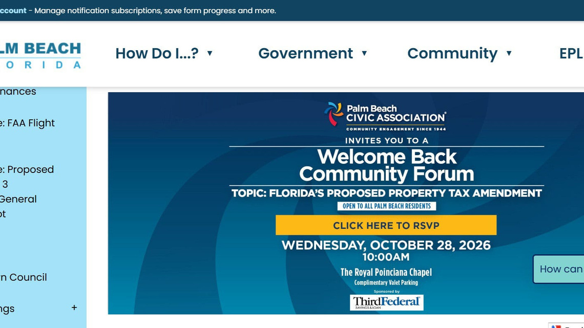 Palm Beach unveils web page with details about property tax amendment 