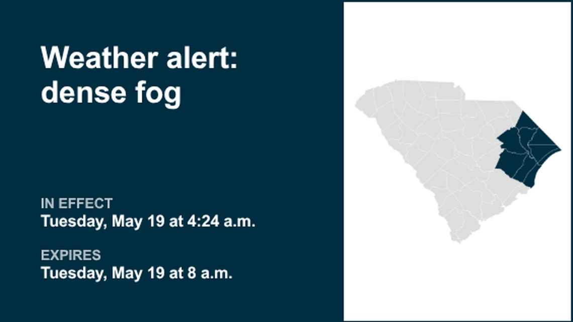 Be prepared for dense fog in Pee Dee until Tuesday morning 