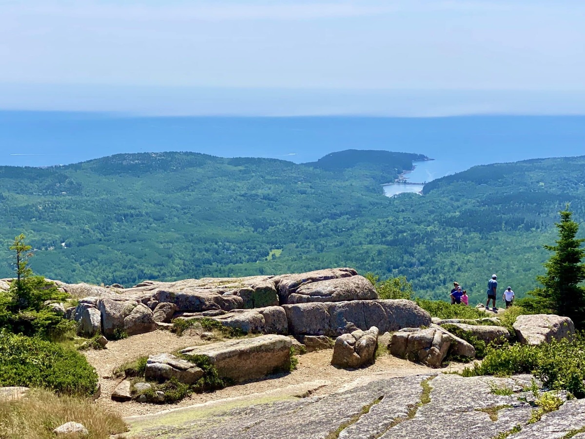  An expansive view from the summit of Cadillac Mountain at Acadia National Park. Photo credit: Terri Marshall 