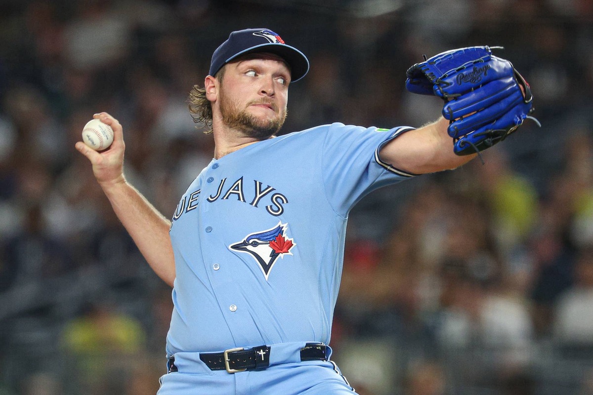  Trey Yesavage (39) of the Toronto Blue Jays Vincent Carchietta- Imagn Images