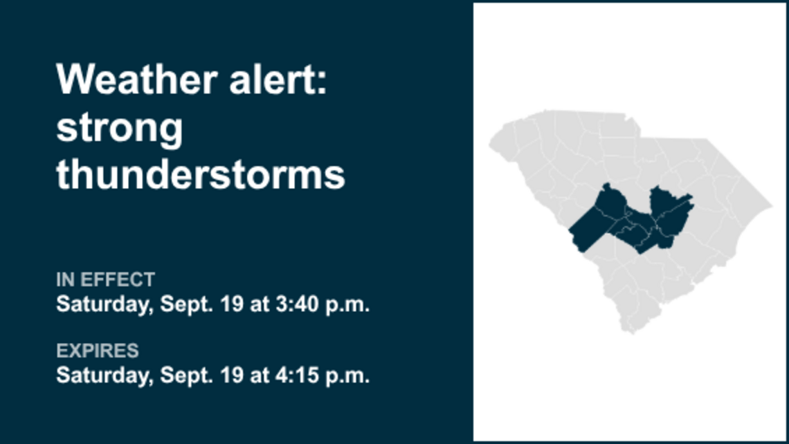 UPDATE: Weather alert affecting Aiken County Saturday evening - gusts to hit 50 mph 