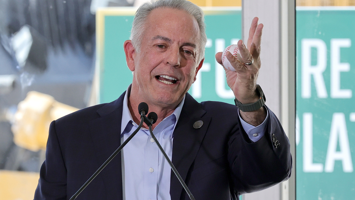 Nevada Gov. Joe Lombardo speaks during a ceremonial groundbreaking for the USD 1.75 billion, 33,000-seat domed stadium for Major League Baseball's Athletics on June 23, 2025, in Las Vegas. The ballpark is being built on nine acres of the 35-acre former site of the Tropicana Las Vegas, which was imploded in October 2024. The A's expect to have the ballpark ready for Opening Day in 2028. (Ethan Miller/Getty Images/TNS)