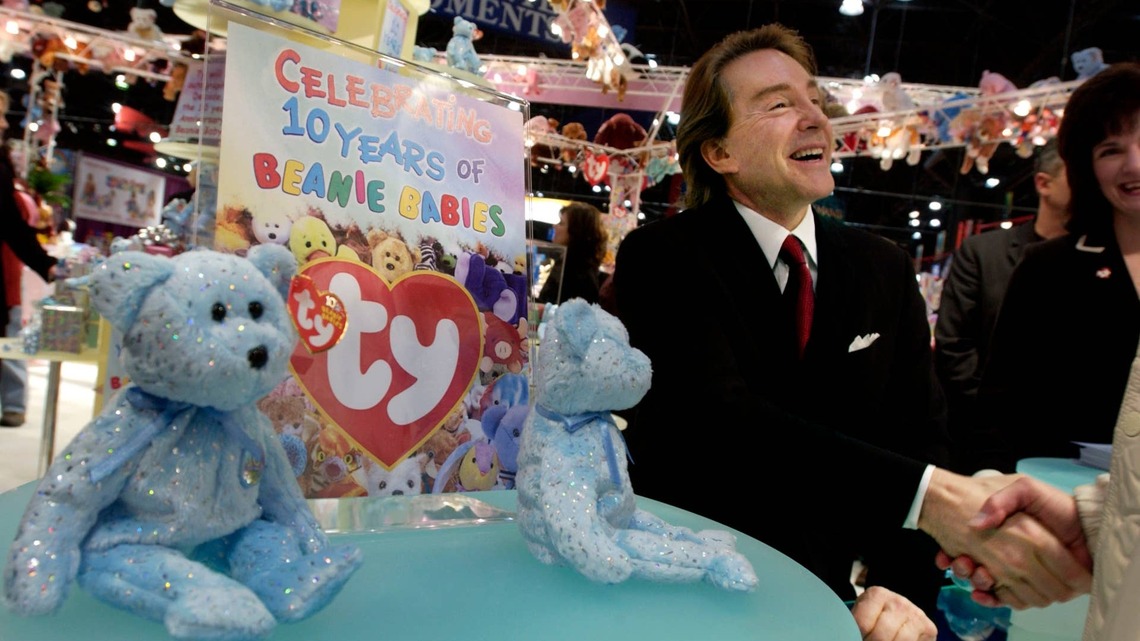 In 1994, Ty Warner began selling Beanie Babies for $5 a pop; resale prices later hit $13k before crashing more than 98 percent 
