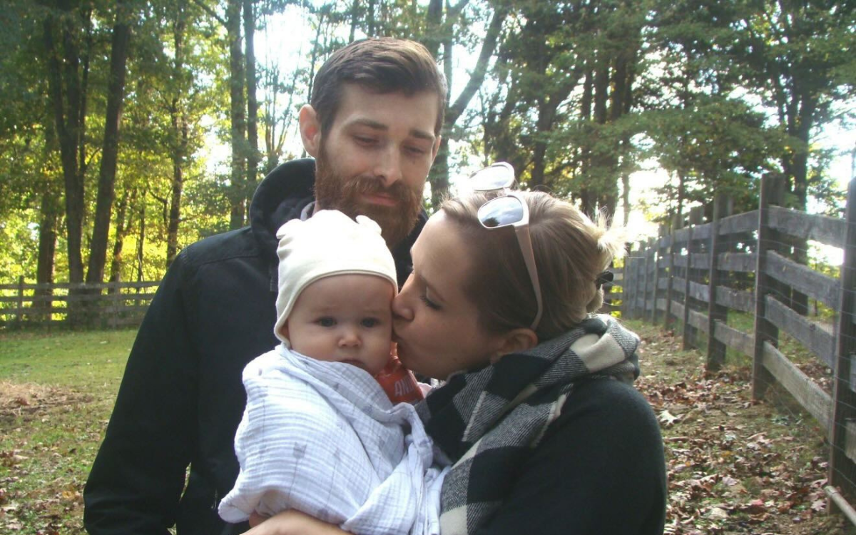  Eric, Allie Coultas and their son Logan before Eric’s diagnosis. 