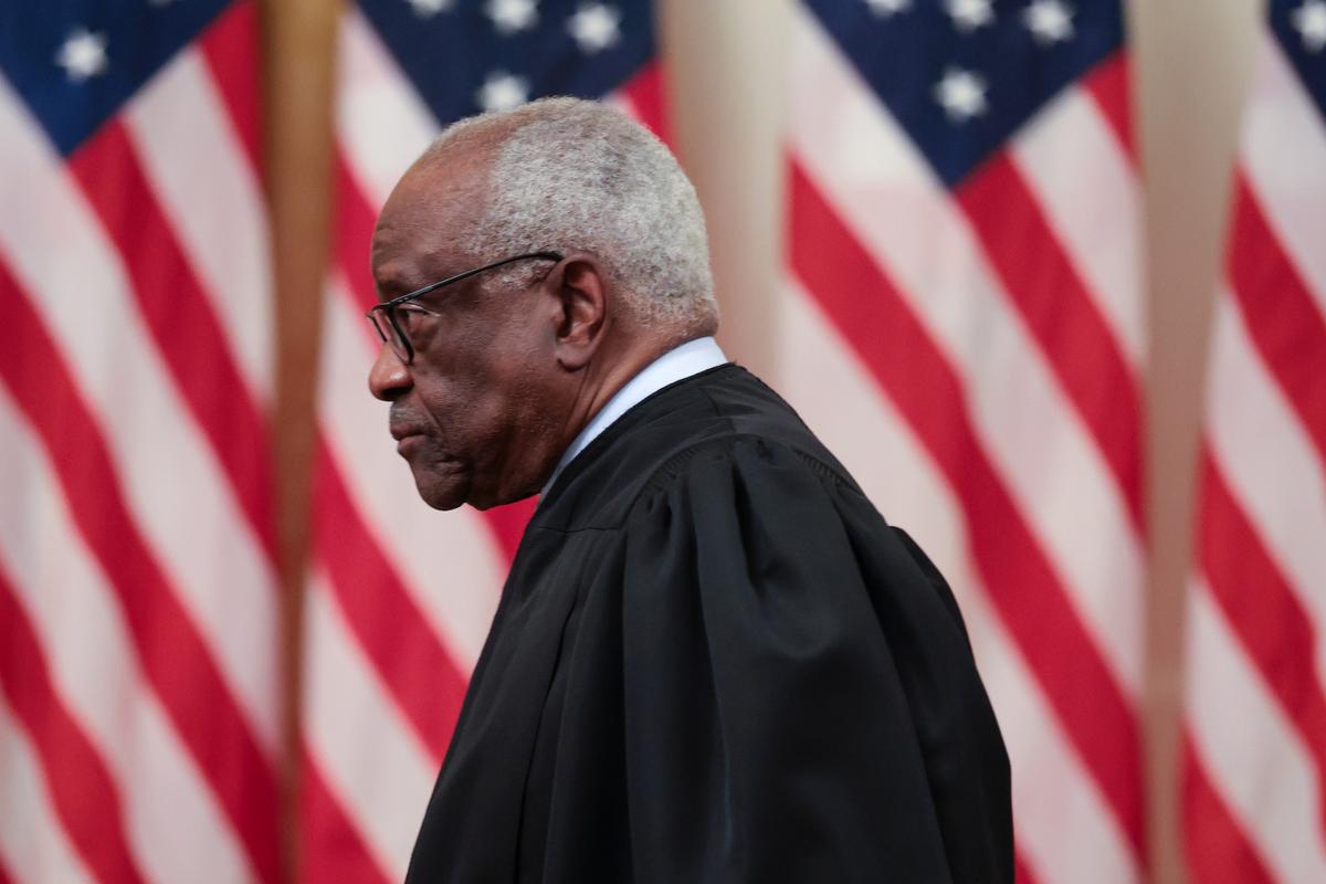  Supreme Court Justice Clarence Thomas at the White House on May 22, 2026. 