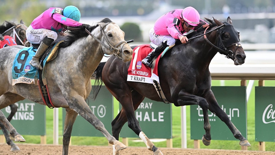 T Kraft Holds Off Crazy Mason By A Nose In Vosburgh 