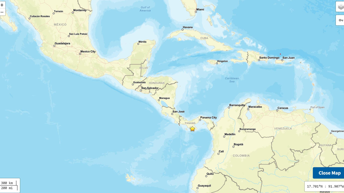 Earthquake strikes Panama at magnitude 7.7, tsunami threat issued