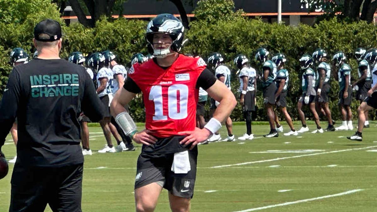  Eagles QB Cole Payton at rookie camp on May 1, 2026. | John McMullen/Eagles On SI 