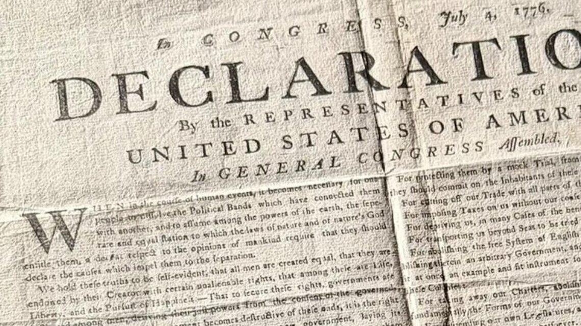 Rare printing of Declaration of Independence found in London 