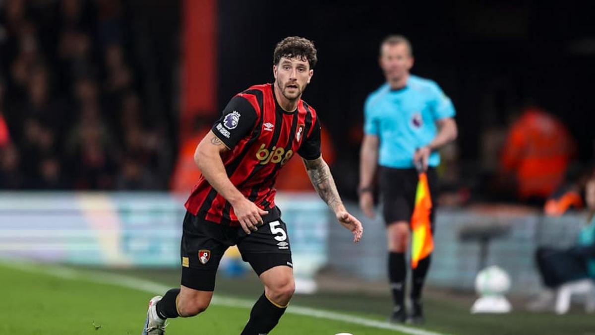  Marcos Senesi's Bournemouth career is nearly over. | Robin Jones/AFC Bournemouth/Getty Images 