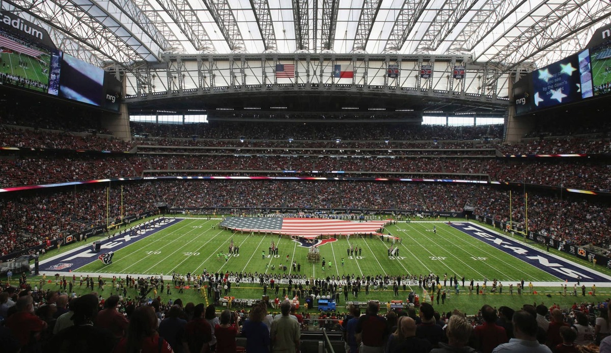  HOUSTON, TX - OCTOBER 30: A general view of the stadium during the National Anthem before the game between the Houston Texans and the Detroit Lions at NRG Stadium on October 30, 2016 in Houston, Texas. (Photo by Thomas B. Shea/Getty Images) 