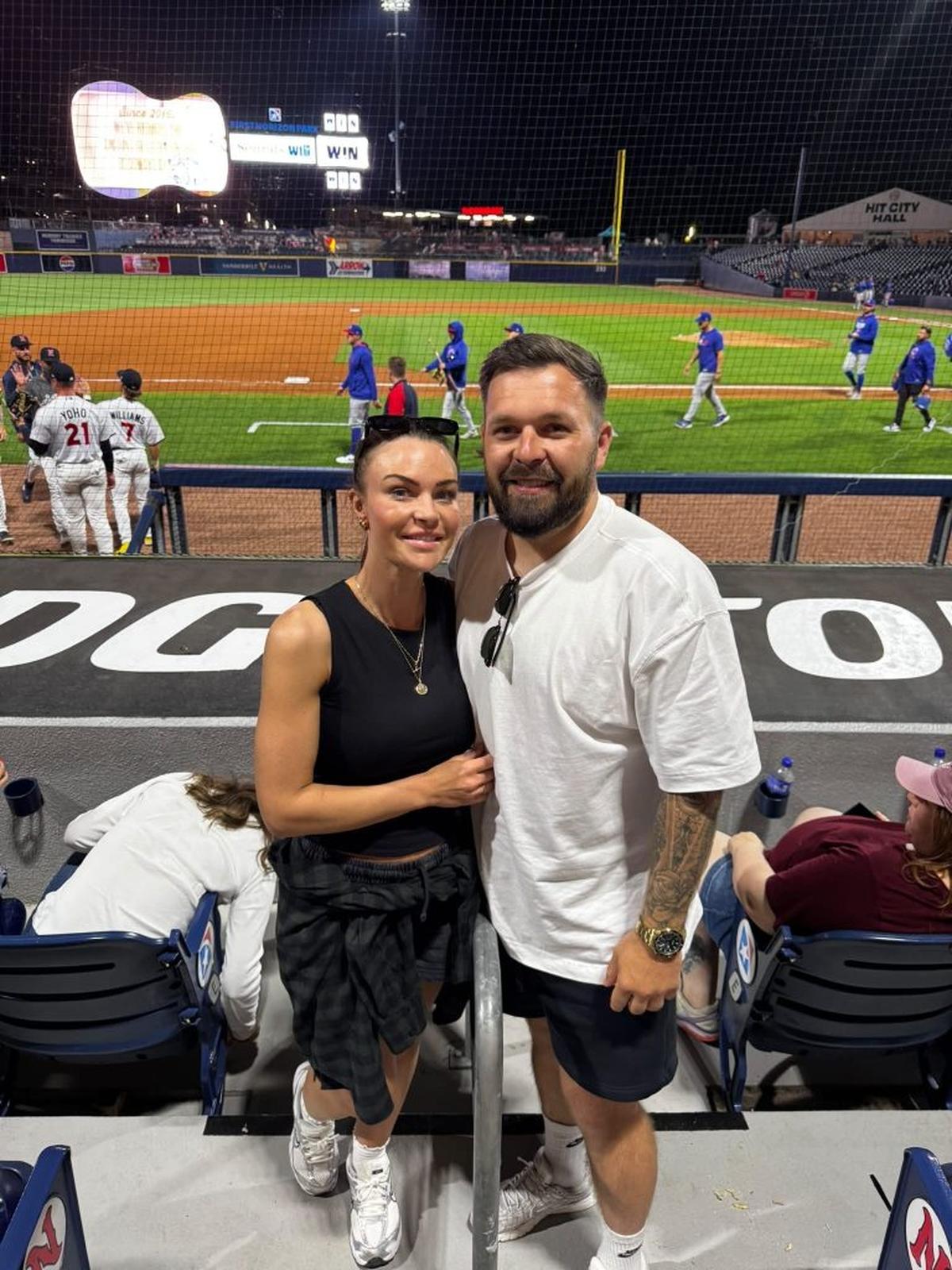  Sergeant Taylor Johanson and his wife on vacation in Nashville. (Sergeant Taylor Johanson via SWNS) 