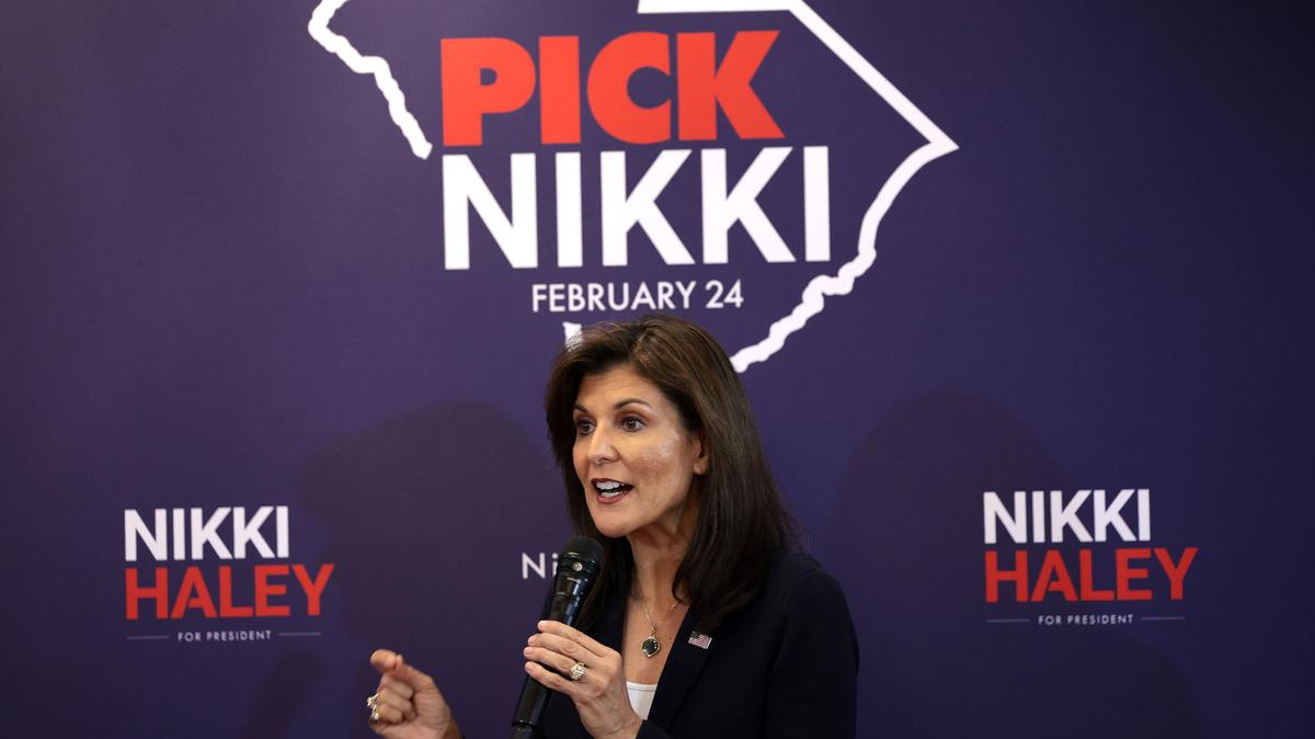 Republican presidential candidate and former U.N. Ambassador Nikki Haley speaks during a campaign event at The Palmetto Room on Feb. 12, 2024, in Laurens, South Carolina. South Carolina holds its Republican primary on February 24. (Win McNamee/Getty Images/TNS)