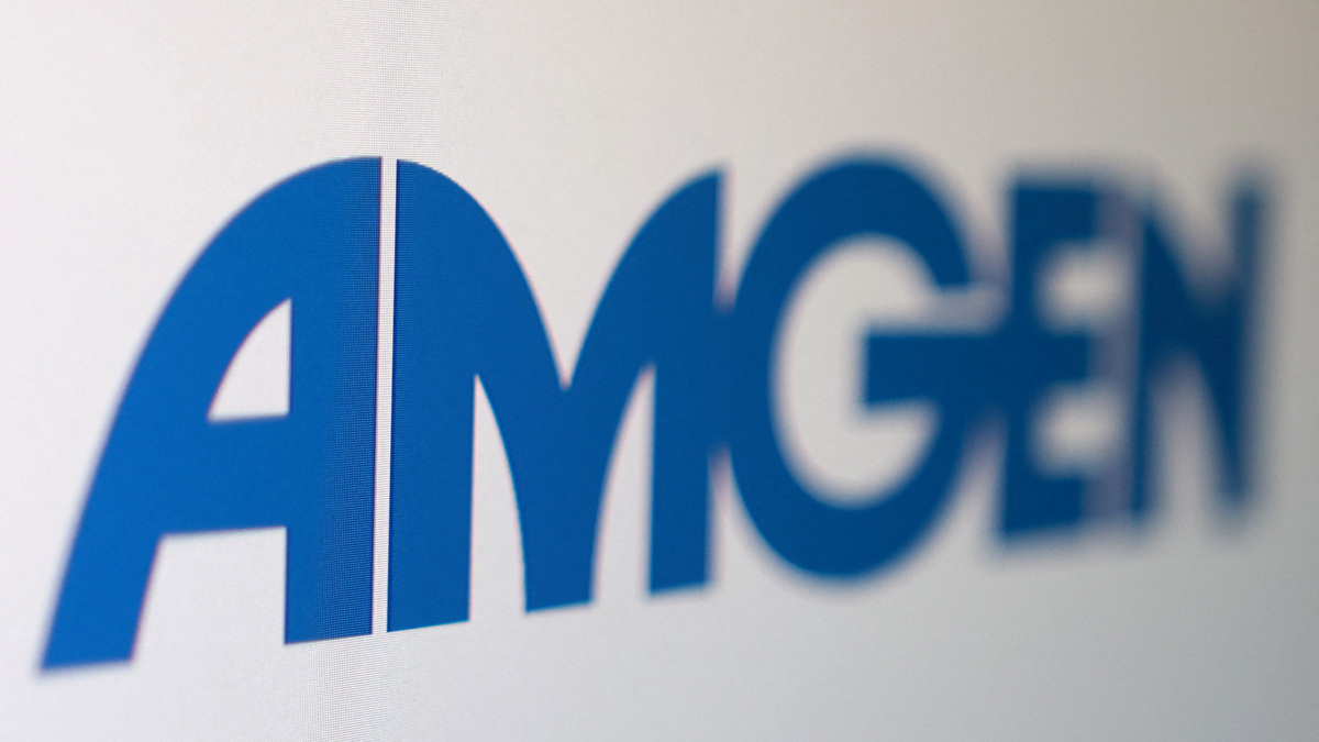 The Amgen logo is seen in this illustration taken August 3, 2025. REUTERS/Dado Ruvic/Illustration