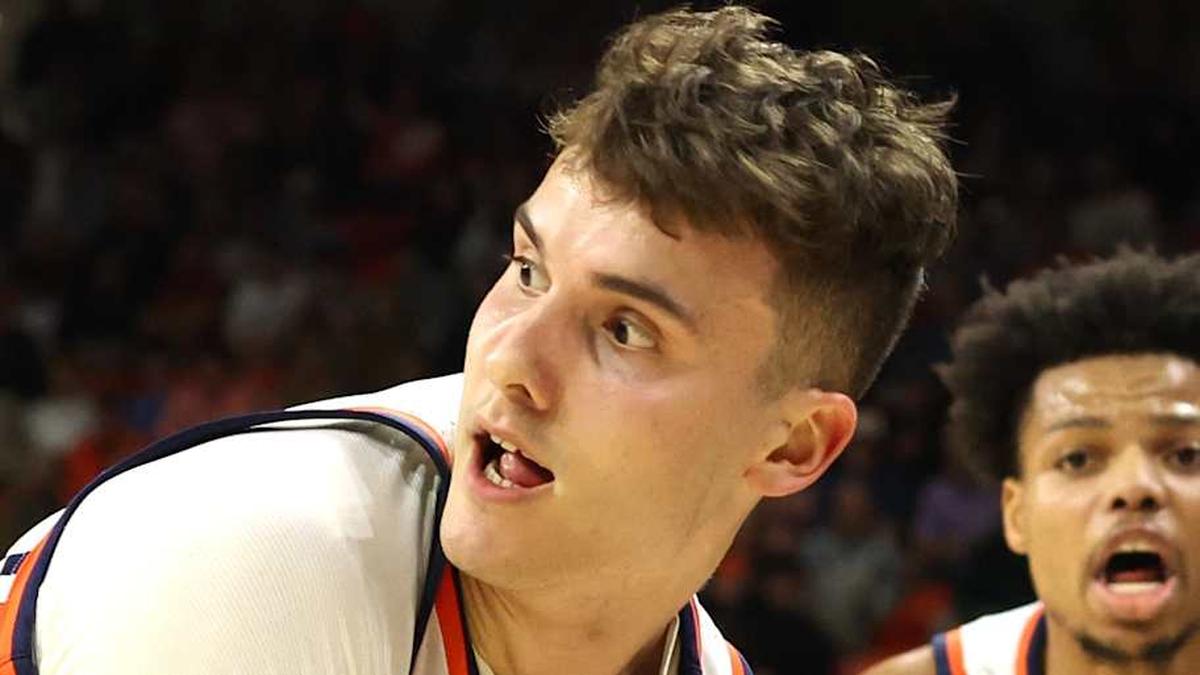  Feb 28, 2026; Auburn, Alabama, USA; Auburn Tigers forward Filip Jovic (38) controls a rebound during the second half against the Mississippi Rebels at Neville Arena. Mandatory Credit: John Reed-Imagn Images | John Reed-Imagn Images 