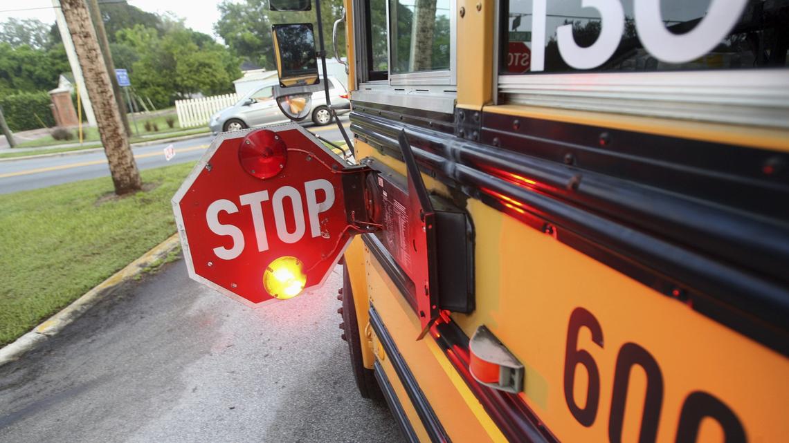 A Seminole County Public School bus. Seminole County Public Schools is tightening spending as the district faces a $26 million budget deficit, including cuts to travel expenses and out-of-state field trips. (Sentinel staff file)