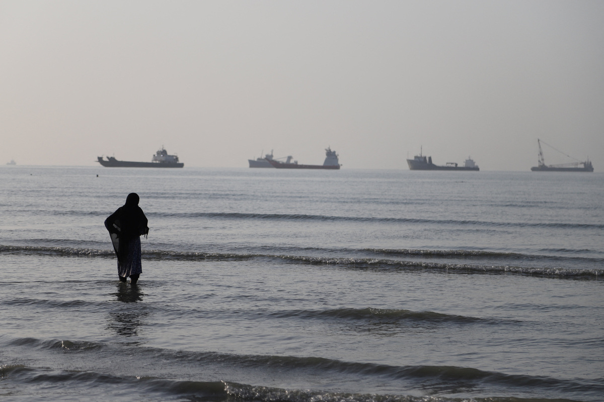 Vessels in the Strait of Hormuz are visible near the beach of Bandar Abbas, Iran, June 1, 2026. Amirhosein Khorgooi/ISNA/WANA (West Asia News Agency) via REUTERS