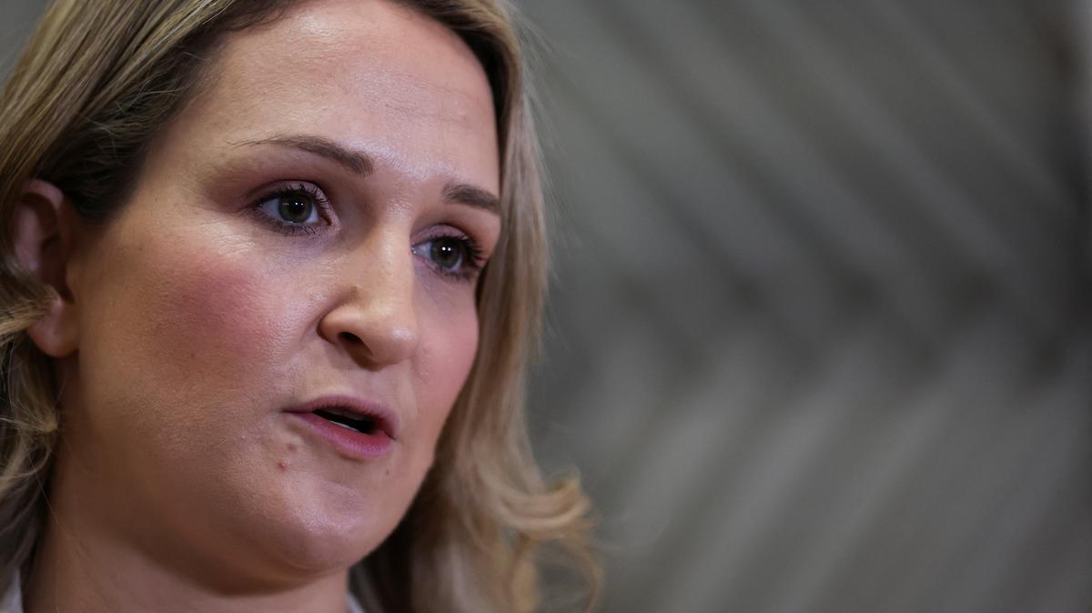 Helen McEntee, Minister for Foreign Affairs of Ireland, speaks on the day she attends an EU Foreign Affairs Council in Brussels, Belgium December 15, 2025. REUTERS/Omar Havana