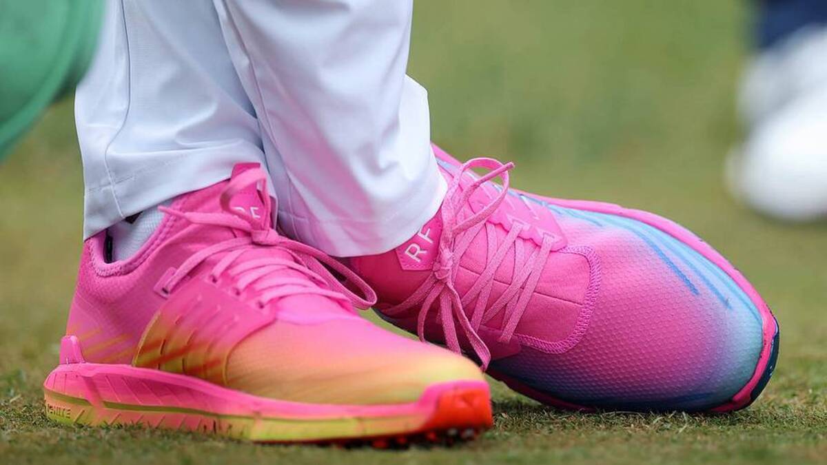  A closer look at Rickie Fowler's Puma shoes from the first round of the U.S. Open. | Christian Petersen/Getty Images 