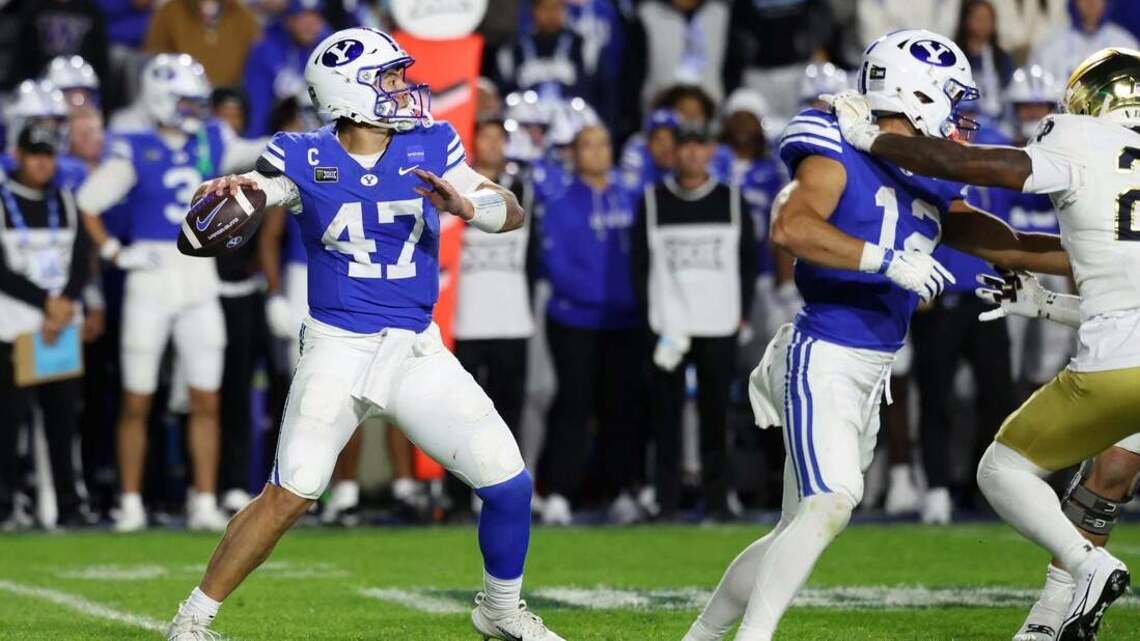 Bear Bachmeier does it all as No. 8 BYU stuns No. 2 Notre Dame
