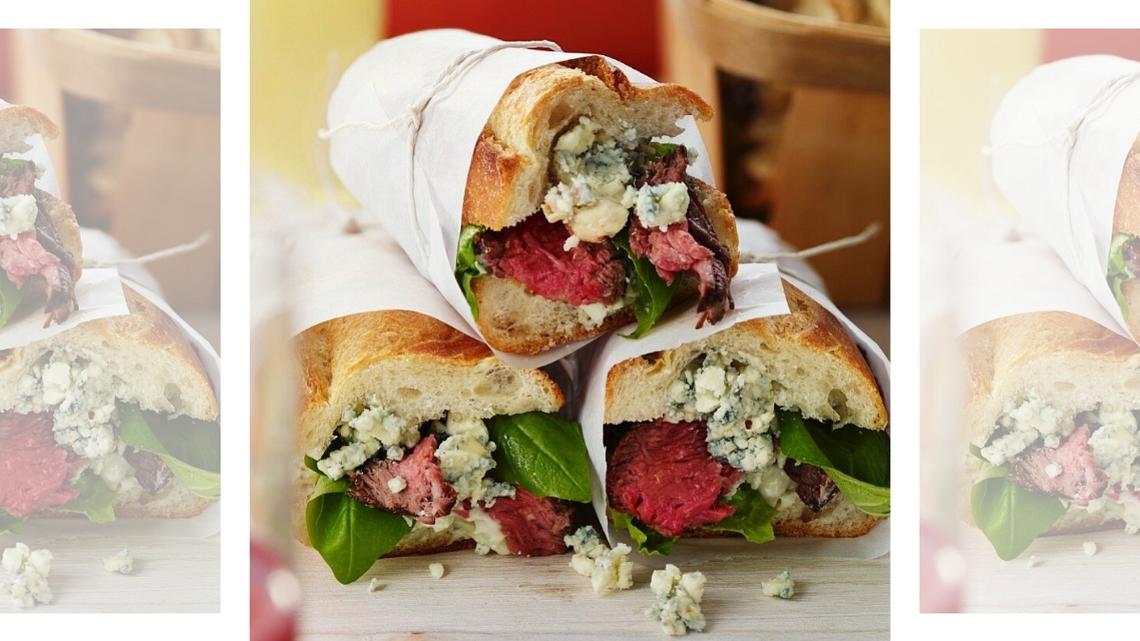 Tender + Juicy Steak & Blue Cheese Sandwiches Recipe Is a Flavor-Packed Lunch - Or Any Time Delight