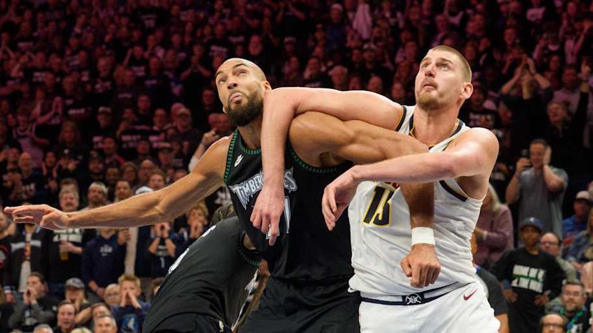  Rudy Gobert has historically struggled with Nikola Jokić, but the Timberwolves center has put up a strong fight and Minnesota leads the Nuggets 3–1 entering Monday's Game 5. | Matt Blewett-Imagn Images 