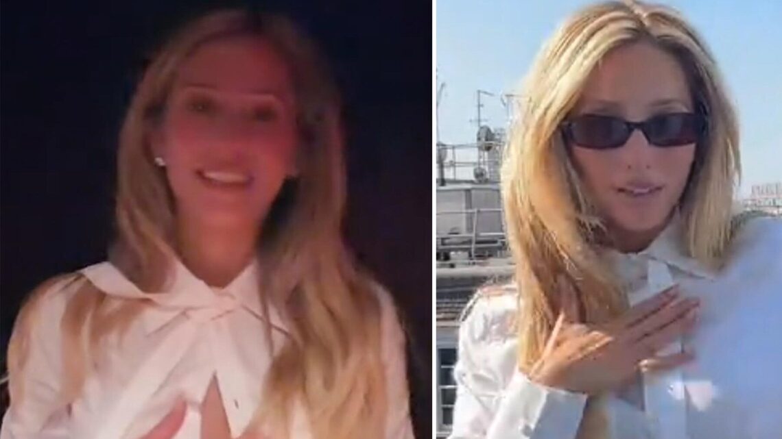 Alix Earle's Blouse Buttons Pop Off After She 'Face-Planted' Down Stairs 