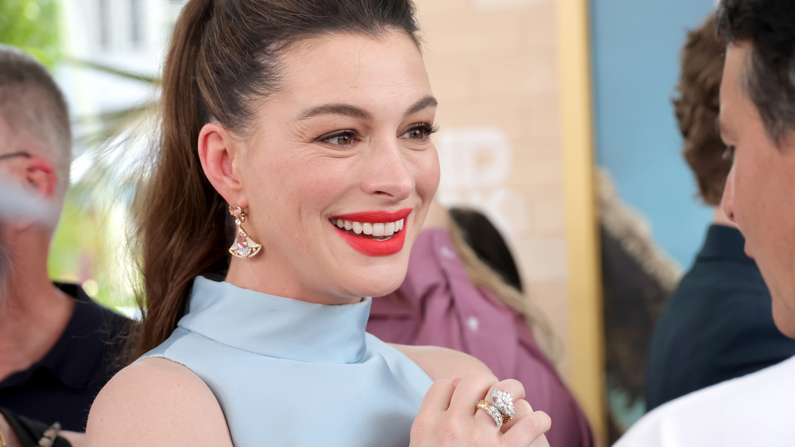 Anne Hathaway Wore This $18 Nail Polish for the Prettiest 'Ballerina' Manicure 