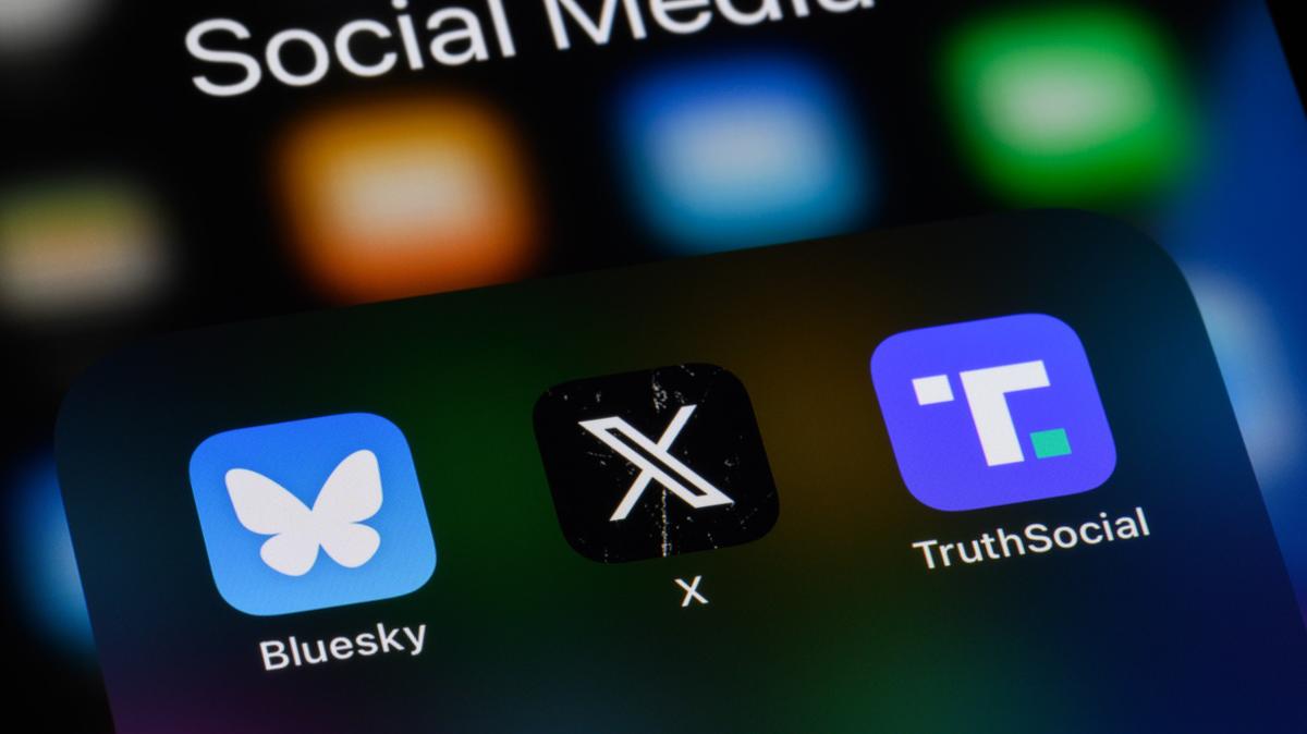 X App Displayed on Smartphone. This file photo shows social media apps Bluesky, X, and Truth Social on a smartphone.