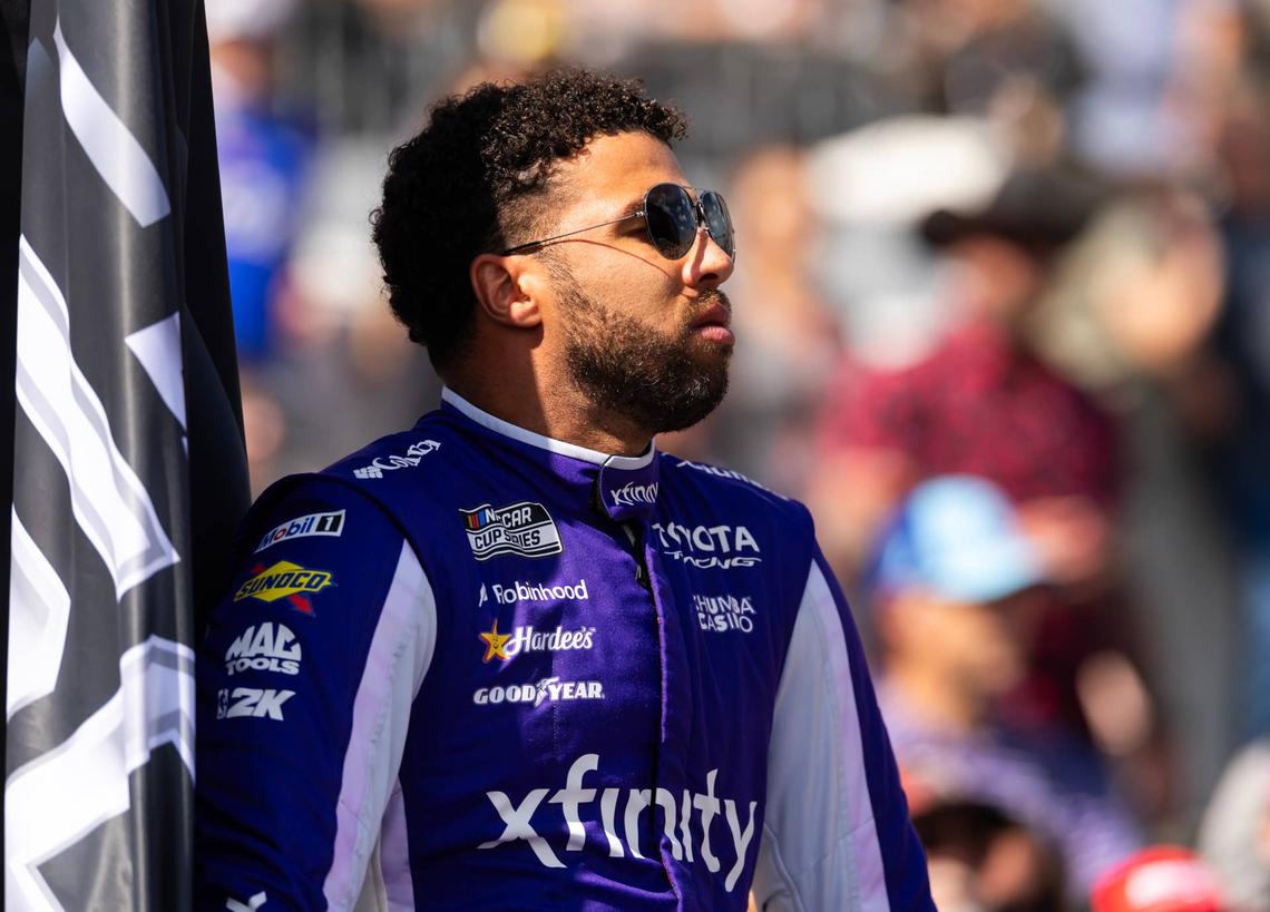  Bubba Wallace waits to race ahead of the Daytona 500. Mark J. Rebilas-Imagn Images