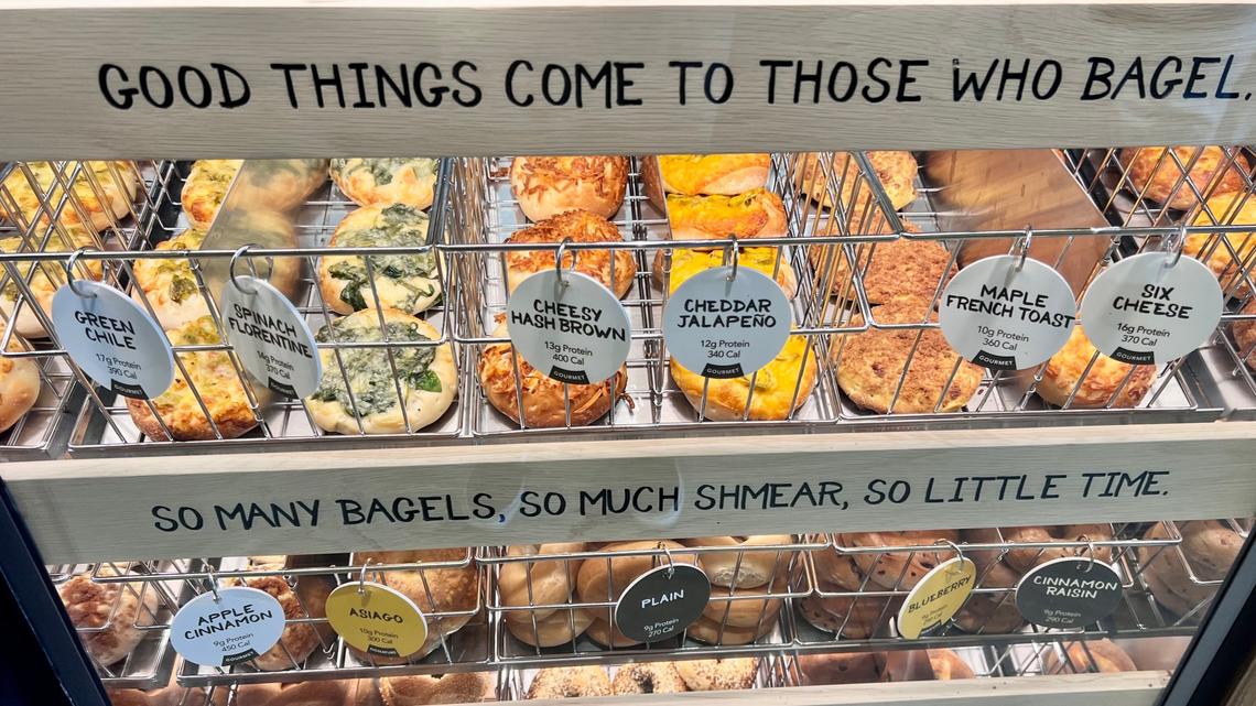 Einstein Bros. Bagels in Highland. (Photo by Fielding Buck, The Press-Enterprise/SCNG)