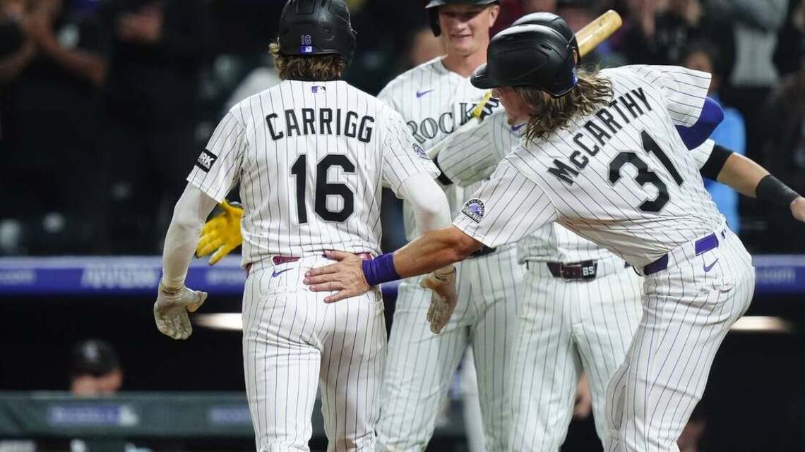 Cole Carrigg's 2 HRs help Rockies beat Padres, halt 8-game skid 