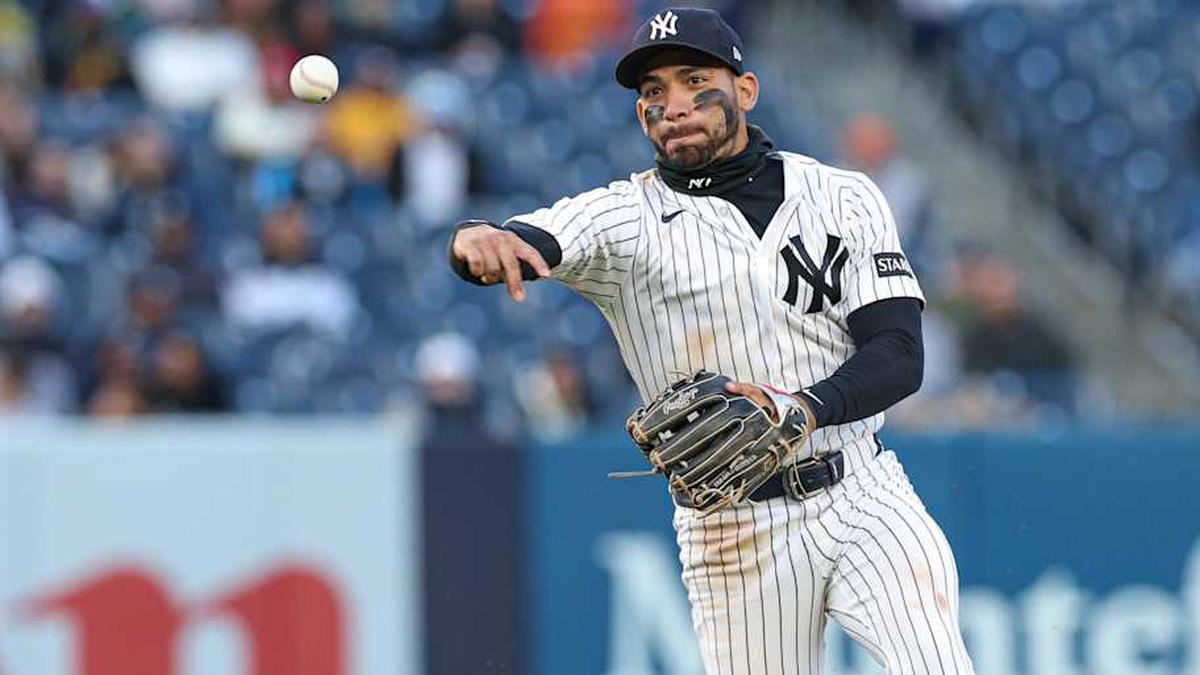  José Caballero's third-base experience gives Yankees manager Aaron Boone something else to think about. | Vincent Carchietta-Imagn Images 