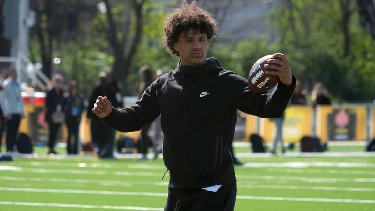  Arizona State Sun Devils receiver Jordyn Tyson during the NFL Draft prospects clinic at Hazelwood Green Park. Mandatory Credit: Kirby Lee-Imagn Images | Kirby Lee-Imagn Images 