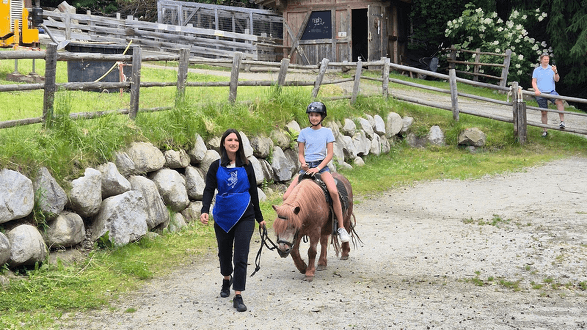  Our daughter on one of the resort's ponies. Photo credit: Elizabeth Heath 