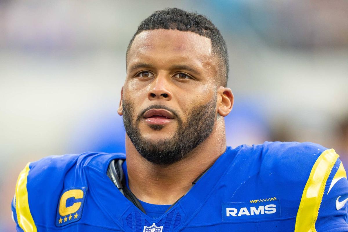  Former Los Angeles Rams defensive tackle Aaron Donald during an NFL game Kyle Terada-Imagn Images