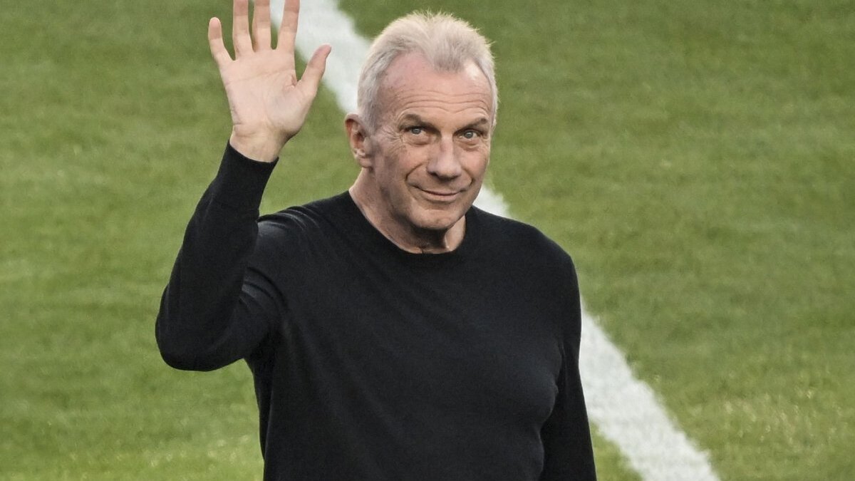 Joe Montana waves on the field at Levi's Stadium in Santa Clara, Calif., on February 8. The NFL legend turns 70 on June 11. File Photo by Jon SooHoo/UPI