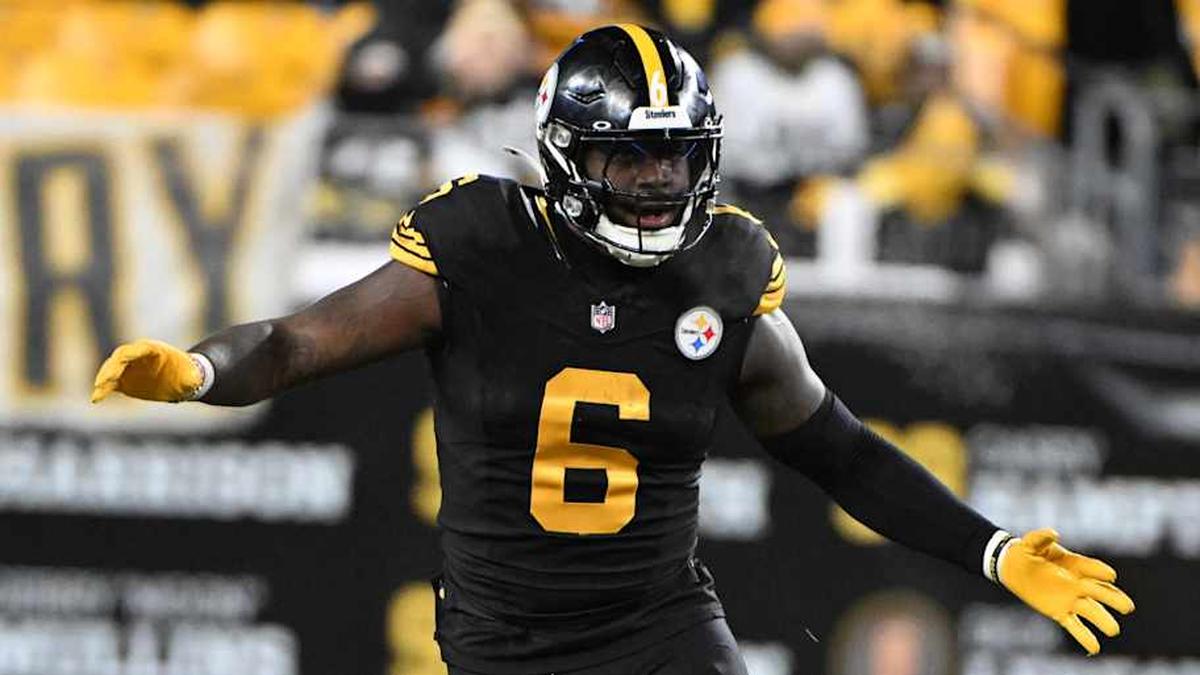  Dec 15, 2025; Pittsburgh, Pennsylvania, USA; Pittsburgh Steelers linebacker Patrick Queen (6) drops into coverage against the Miami Dolphins during the second half at Acrisure Stadium. Mandatory Credit: Barry Reeger-Imagn Images | Barry Reeger-Imagn Images 