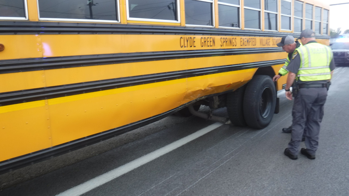 SUV hits Clyde-Green Springs school bus with 35 kids aboard